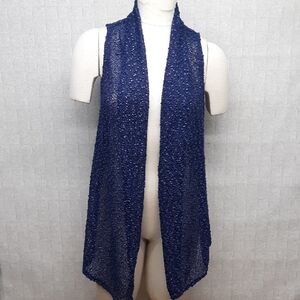 Chico's Drape Front Purple Vest - NWT